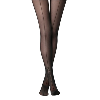 Фантазийные CONTE ROSE Колготки с имитацией шва и рисунком