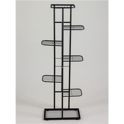 Подставка для цветов Greengo, 7 полок, 43×22×126 см, напольная, металл, чёрная