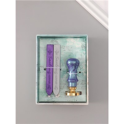 Подарочный набор для сургучной печати «Планета», печать, ручка, сургуч, 12.5×10×3.6 см