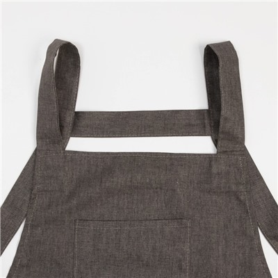 Фартук «Этель. Стиль», серый, 60×75 см, 60% п/э, 20% хлопок, 20% лён