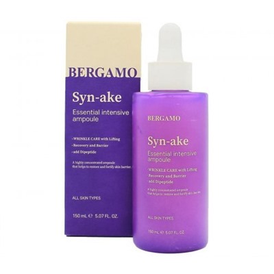 Bergamo Интенсивная ампула со змеиным пептидом Syn-Ake Essential Intensive Ampoule