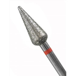 MANITA Фреза алмазная капля большая для аппаратного маникюра 856.104.260.125.050 ФАК-5,0 12,5М, красная насечка, ø 5,0 мм, 5 шт. 28348