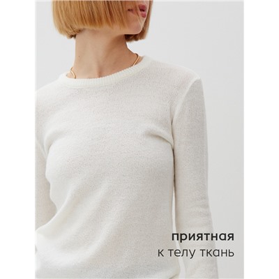 Джемпер женский MINAKU: Knitwear collection, цвет молочный, размер 50