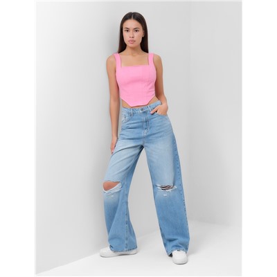 Джинсы женские палаццо MIST: Denim, размер (25) 40-42, голубые