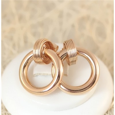 Серьги-гвоздики позолота  H01-13797