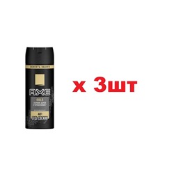 AXE Дезодорант аэрозоль 150мл Gold Агаровое дерево и черная ваниль муж 3шт