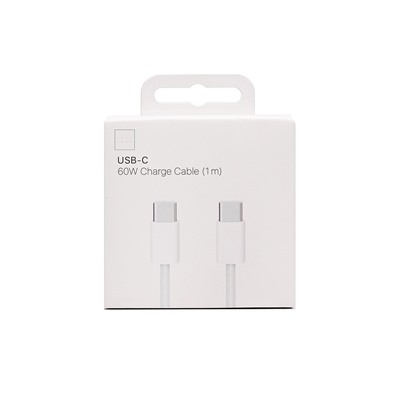Кабель Type-C - Type-C ORG MQKJ3AM/A 60W 100см 3A (B) (white)