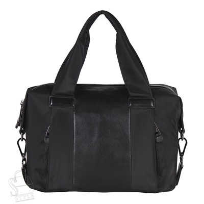 Сумка дорожная кожаная 916135-50M black Polina&Eiterou