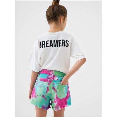 Шорты текстильные джинсовые для девочек