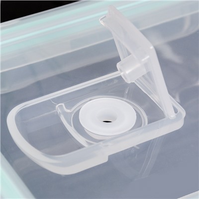 Контейнер прямоугольный крышка с клапаном 370 мл стекло / BXW-370CF /уп 48/