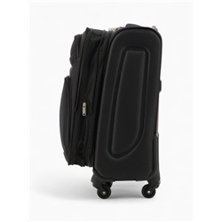 УЦЕНКА Чемодан на колёсах Royalbag маленький 46 л (S), на молнии, с увеличением, кодовый замок, 4 колеса, чёрный