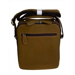 Сумка мужская из натуральной кожи, цвет хаки