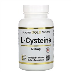 California Gold Nutrition, AjiPure, L-цистеин, 500 мг, 60 растительных капсул