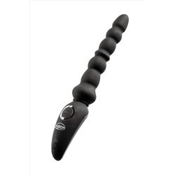 Черный анальный вибростимулятор Vibro Anal Stick - 23,5 см.