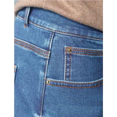 Джинсы утепленные прямые из эластичного денима с мягким флисом