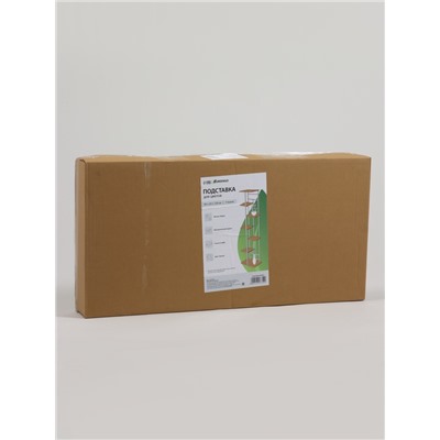 Подставка для цветов Greengo, 7 полок, 36×23×120 см, напольная, каркас металл, полки МДФ, белая