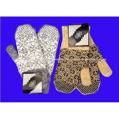 2 ПАРЫ - Варежки женские шерстяные арт. 6А63