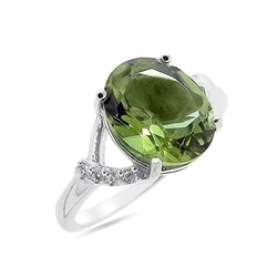 Кольцо из серебра султанит, Юлия