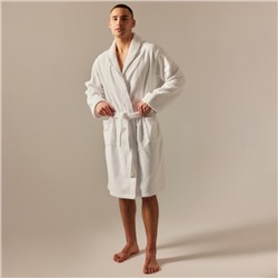 Халат махровый мужской SL HOME: Basic «Блан де Блан», размер S, хлопок 100%, белый