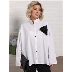 Блуза Луиза (бело-черная) Б15188-39М