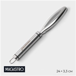 Рыбочистка Magistro Solid, нержавеющая сталь, хромированная