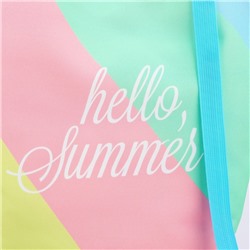 Сумка женская пляжная Hello summer, 39×32 см, розовая