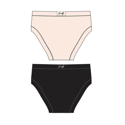 Трусы трикотажные для девочек, 2 шт в комплекте