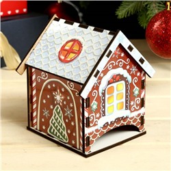 Чайный домик новогодний «Пряничный домик», 10.5×9.5×12 см