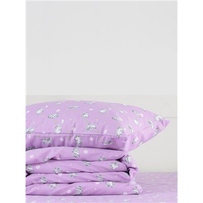 Постельное бельё 1.5-спальное «Этель» Cat, бязь