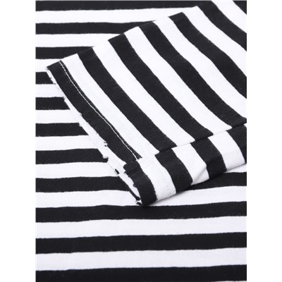 Лонгслив женский MINAKU: One Most Brand, принт широкая полоска, размер onesize