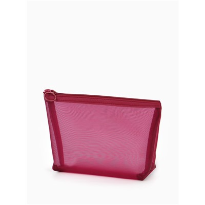 Косметичка Classic, сетка, на молнии, бордовая