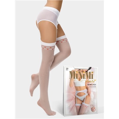 Minimi Чулки calze ROMANZA 20 (чулки под пояс с сердечками)