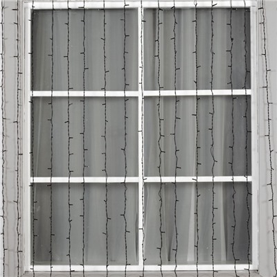 УЦЕНКА Гирлянда «Занавес», 2×6 м, IP44, УМС, 1440 LED, 220 В, тёмная нить, свечение фиолетовое