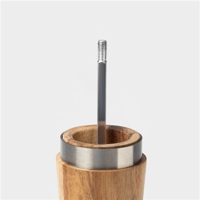 Мельница для специй Magistro Wooden, 5.5×26.5 см, керамический механизм, коричневая