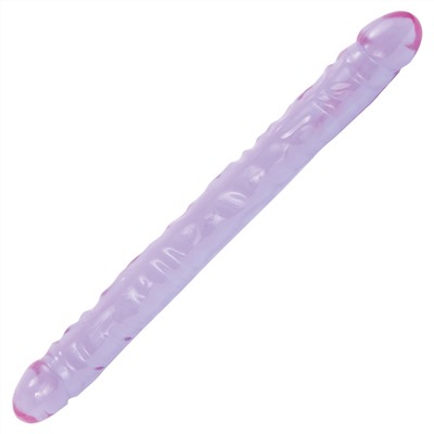 Двухсторонний фиолетовый фаллоимитатор Double Dong Purple Jellie - 46 см.