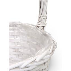 Корзина плетёная для хранения, ива, белая, набор 2 шт.