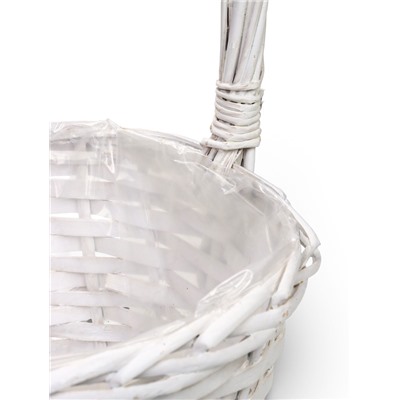 Корзина плетёная для хранения, ива, белая, набор 2 шт.