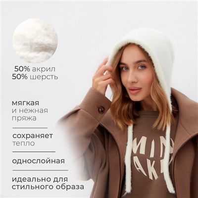 Чепчик женский MINAKU one size 52-58 белый