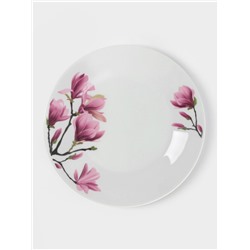 Тарелка пирожковая Доляна «Сакура», d=17.5 см, керамика, белая