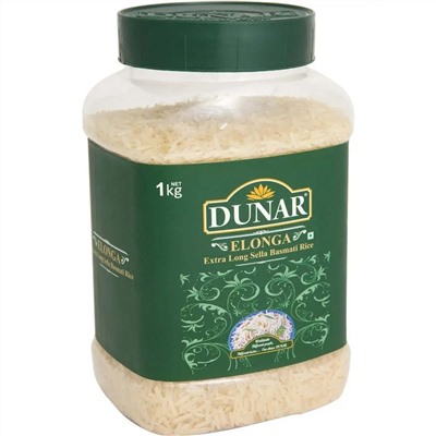 Dunar Elonga Sella Basmati Rice pot / Рис Басмати Элонга Селла банка 1 кг