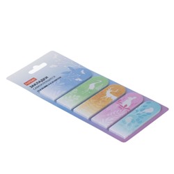 Закладки с клеевым краем 15х50 мм 5цв х 20л фигурные "Nature" с европодв. 090316 Хатбер