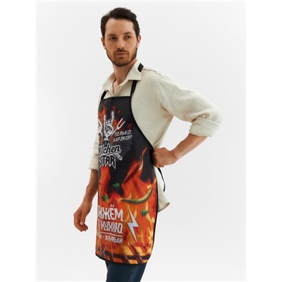 Фартук Kitchen star, черный, 65×80 см, оксфорд 210 г/м²