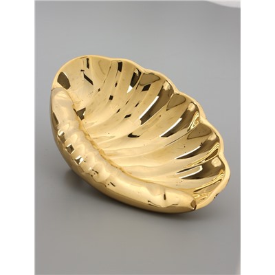 УЦЕНКА Блюдо «Ракушка» латунь 13×9×3.5 см