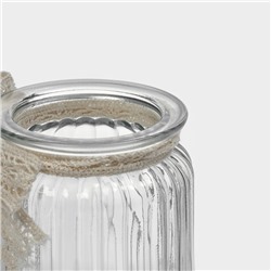 Банка для сыпучих «Чайные беседы», 300 мл, 8×14 см, с керамической крышкой, стекло