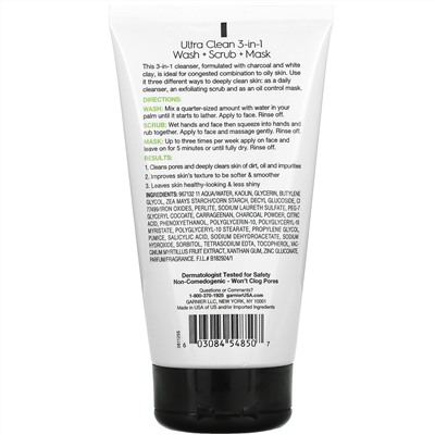 Garnier, SkinActive, Ultra Clean 3-In-1 with Charcoal, 4.4 fl oz (132 ml)