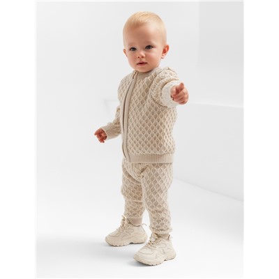 Джемпер детский вязаный MINAKU, цвет бежевый, рост 68-74 см