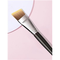 Kristaller Кисть макияжная для нанесения тона плоская скошенная, нейлон, черный, 17 см 27909