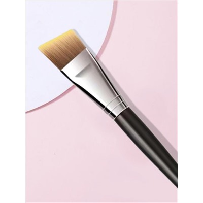 Kristaller Кисть макияжная для нанесения тона плоская скошенная, нейлон, черный, 17 см 27909