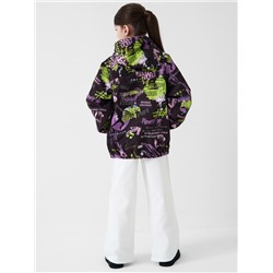 Куртка текстильная с полиуретановым покрытием для девочек (ветровка)