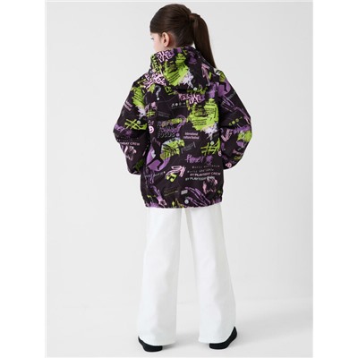 Куртка текстильная с полиуретановым покрытием для девочек (ветровка)